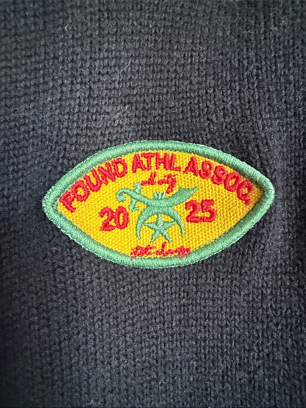 Found Varsity Cardigan with embroidery patches XL EUC - Picture 10 of 10
